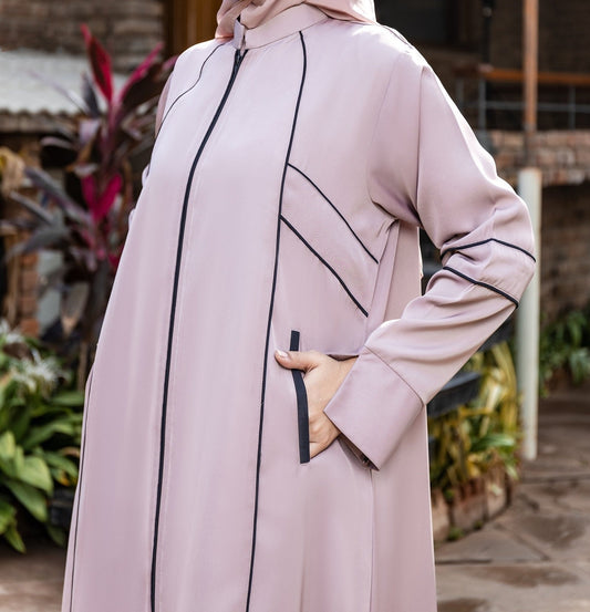 Casual Zipper Pocket abaya